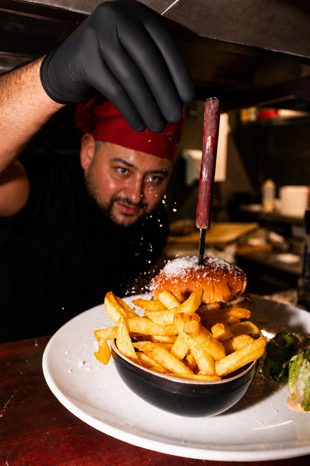 Le chef à l'œuvre